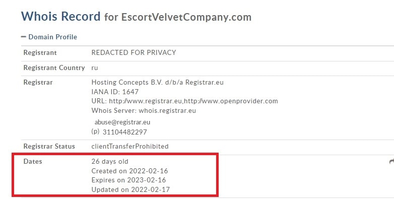 Escort Velvet Company — отзывы о escortvelvetcompany.com