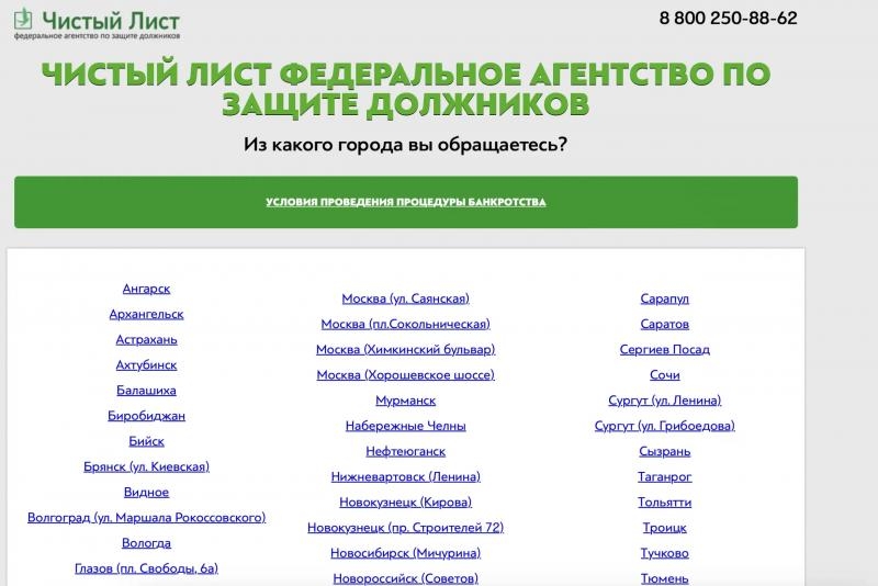 Антиколлекторское агентство Чистый лист
