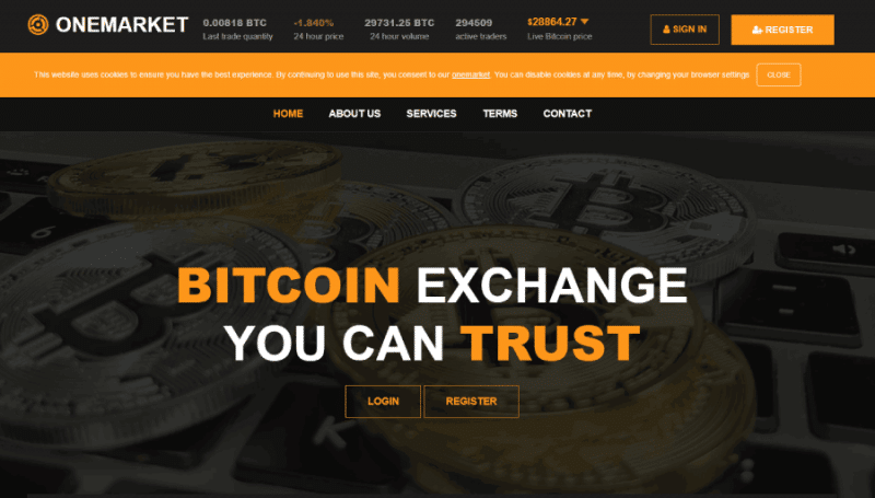 Portfel onemarket.exchange (onemarket.exchange) do utraty pieniędzy!
